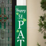 Glitzhome 60"L Wooden St. Patrick's Porch Sign, Happy St Patrick's Day Vertical Porch Decor for Home Front Door Yard Party glitzhome