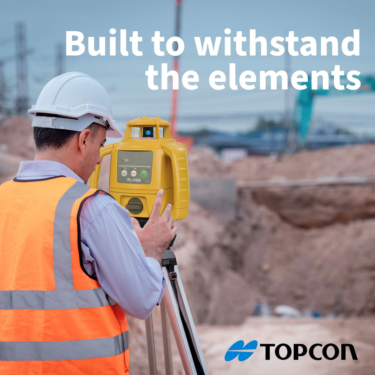 Topcon RL-H5B Laser Transit Leveler Kit - LS-80X Rotary Laser Receiver with Rod Bracket - 36-60in Precision Level 360 Laser Tripod - 13ft Fiber Rod Level Tool with Inch Increments for Construction TOPCON