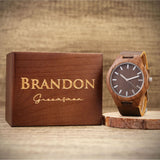Personalized Walnut Wood Wooden Watch, Groomsmen Gift, Watches for Men, Mens Watch, Watch for Hushand WoodArtSupply