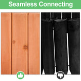 Yaheetech Wood Garden Fence,6pcs Outdoor Wooden Landscape Edging Flexible No Dig Decorative Border for Spring Yard Patio Pathway Courtyard Maintenance,Brown-178in Yaheetech