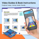 Leven DIY Paper Airplane Book, 16 Creative Folding Paper Planes with 48 Sheets of Colorful Origami Paper, Arts & Crafts Kit with Video Tutorials – Gifts for Boys and Girls Ages 6–12+ 11 * 8.3 inches Leven