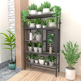 Weehom 5-Tier Adjustable Industrial Bookshelf, Modern Wood Bookcase with Stable Metal Frame, Open Storage Shelves Standing Shelving Unit for Living Room Bedroom Kitchen Office Weehom