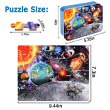 LELEMON Puzzles for Kids Ages 4-6, Space Puzzle 60 Piece Puzzles for Kids in a Metal Box, Educational Kids Puzzles Jigsaw Puzzles Childrens Puzzle Games Puzzle Toys for Girls and Boys LELEMON