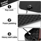 Sgorlds Gun Safe for Pistol Small Portable Handgun Lock Box with Handbag, Pistol Safe Handgun Safe for Car, Home, Travel, 9.4" x6.6" x1.8",Black Sgorlds