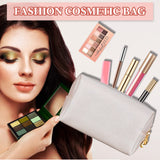 Kigeli 15 Pcs Aesthetics Makeup Bag PU Leather Cosmetic Bag Makeup Pouch Bulk Plain Cosmetic Pouch Waterproof Toiletry Bag for Christmas Party Gift Travel Cosmetic Organizer for Women (Ivory White) Kigeli