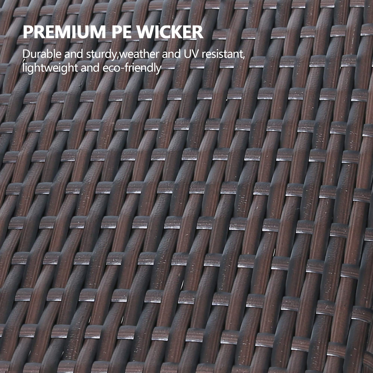 PDTXCLS TOMENGBEIAABBCC Rimba Outdoor 3 Pieces Wicker Folding Bistro Set, Balcony Table and Chairs Sets, Garden Backyard Furniture Rimba