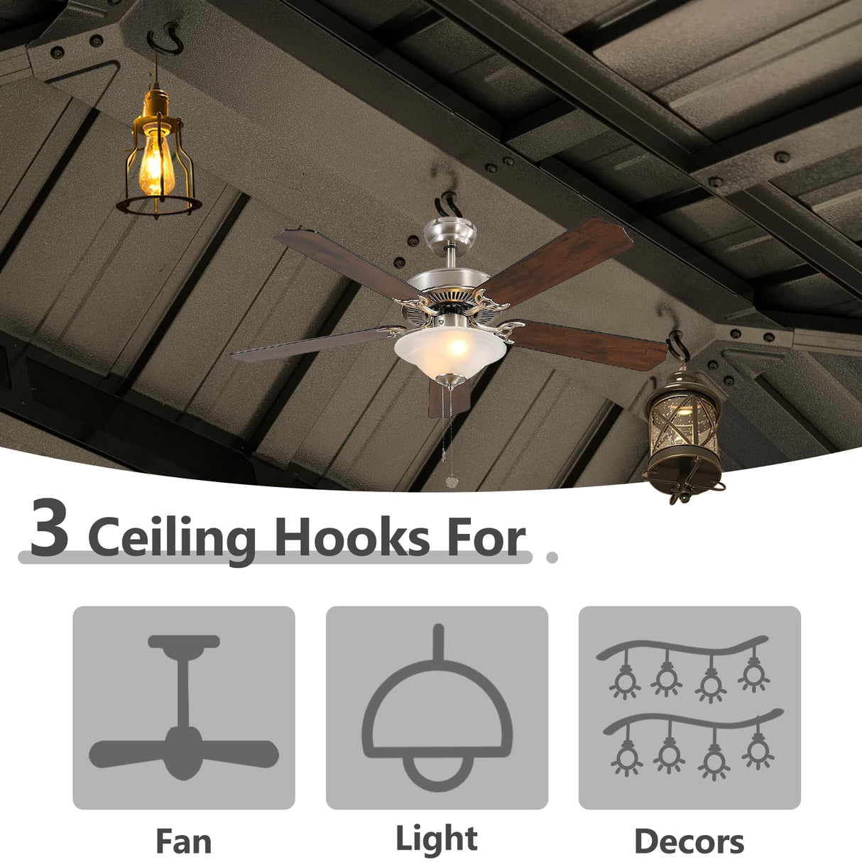 Aoxun 10' x 12' Hardtop Gazebo, Galvanized Steel Dual-Layer Roof, Permanent Aluminum Gazebo, Outdoor Metal Pergolas with Curtains and Netting, for Lawns, Parties, Gardens, Decks, Patios Aoxun