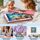 FHBUBPUP 5D Diamond Painting Kits for Adults, Wolf Diamond Art Kits for Beginners, DIY Full Drill Round Diamond Dot Gem Art, Craft Gift Suitable for Home Wall Decoration 12×12Inch FHBUBPUP