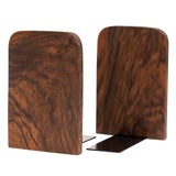 TILISMA Handmade Walnut Book Ends | Wooden Slim Bookends for Shelves Heavy Duty | Modern Wood Bookend for Shelf | Decorative Book Stopper | Reading Accessories TILISMA