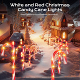 Christmas Candy Cane Lights 12Pcs Christmas Pathway Lights with 72 Count Incandescent Clear Lights, Connectable 12 Inch Pathway Makers Lights for Indoor Outdoor Walkway Patio Yard Lawn Decorations KiflyTooin