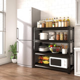 Rufokisa 48" W Garage Shelving Heavy Duty，2000LBS Loads Adjustable Garage Storage Shelves, 4-Tier Metal Shelving Units and Storage Racks Heavy Duty, 48”W x 16”D x 72”H，Black Rufokisa