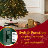 GREATDAY Rotating Christmas Tree Stand,360-Degree rotating christmas tree stand,Up to 7.5ft and 80 pounds Artificial Tree,With 3 settings trunk diameter GREATDAY