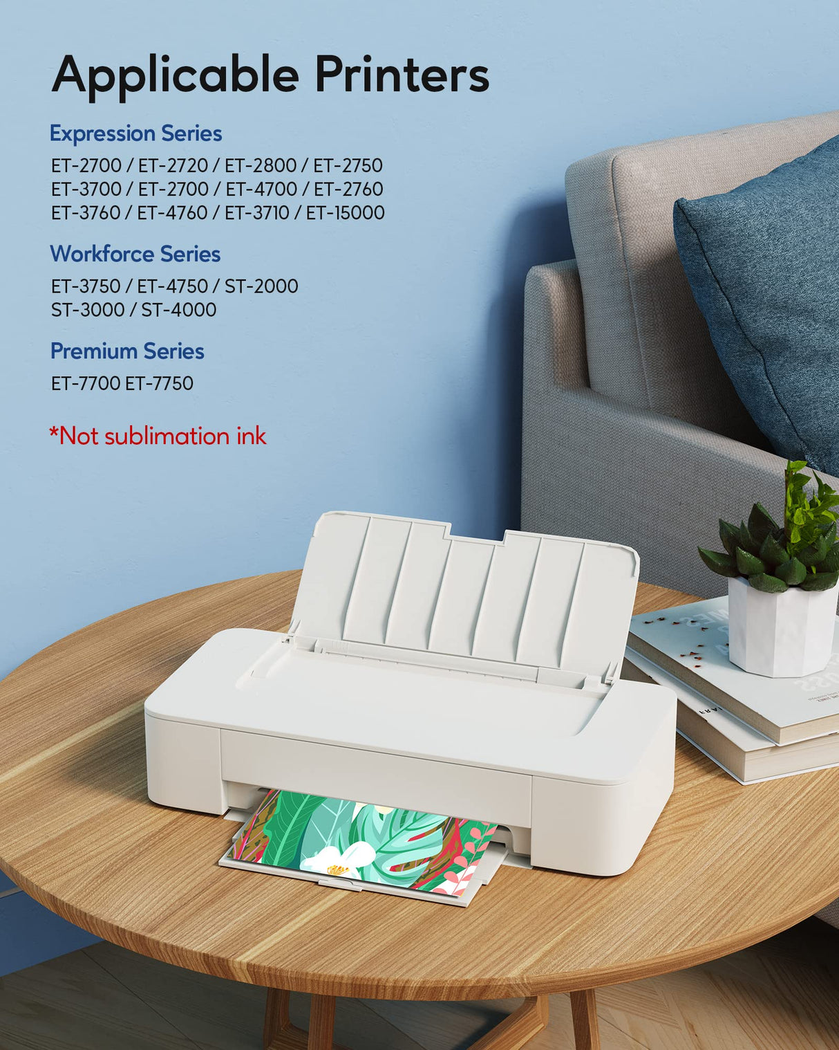 Compatible 502 Ink Bottles Replacement for Epson Compatible 502 Ink Refill Bottles ( Not Sublimation Ink ) Use for ET-2850 ET-3830 ET-3850, 4 Bottles CEEBOO