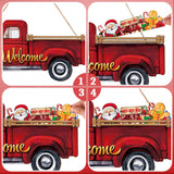 Ferraycle 13 Pcs Interchangeable Welcome Sign Red Truck Decor Welcome Sign Rustic Farmhouse Holiday Decor with 12 Holiday Signs for Fall Thanksgiving Christmas Ferraycle