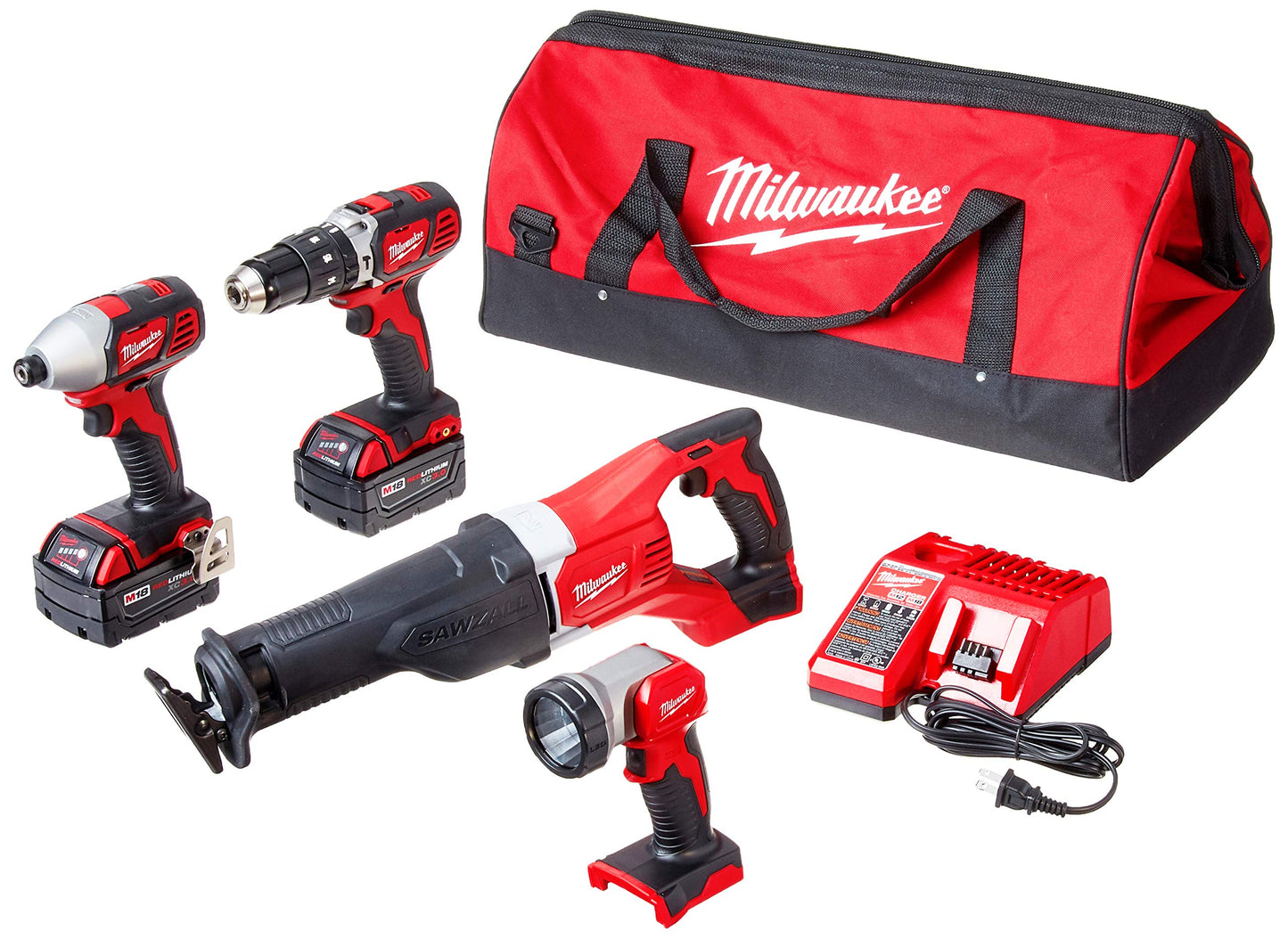 Milwaukee 2696-24 M18 Cordless Compact Combo Tool Kit - WoodArtSupply