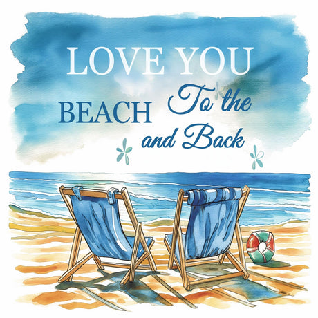 Beaudio Love Words Series Diamond Painting Kits for Adults- Words of Love You to The Beach - DIY Round Full Drill 5D Diamond Art for Home Wall Decor (11.8x11.8inch) Beaudio