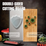 SNOWCLAD Stainless Steel Cutting Board,Double Sided Steel Cutting Board for kitchen,Stainless Steel/Wheat straw pp Large Cutting Board for meat,Dishwasher Safe,non toxic Chopping Board,16 * 11 Inch KLAPOLA