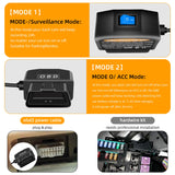 GELRHONR Right Angle OBD Power Cable for Dash Camera, Micro USB OBD2 Dashcam Hardwire Kit with 24 Hours Surveillance and Acc 2 Mode 11.5FT for EV Hybrid Fuel Vehicles(Right Angle Micro Black) GELRHONR