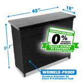 GoPong GoBar PRO Commercial Grade Portable Bar Table - Mobile Bartender Station for Events - Includes Black Skirt and Carry Case - Standard or LED GoPong