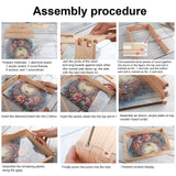 DIY Diamond Art Tray with Handle Diamond Art Painting Plate Creative Design Handmade Wooden Tray Mosaic Making Kits by Number Kits Diamond Art for Coffee Living Room Home Organizer (Five-Pointed Star) AiYuanzsh