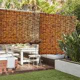FENRUNXU Natural Bamboo Roll-Up Blinds - 2 Pack, 47" W x 71" H Reed Shades for Indoor & Outdoor Use FENRUNXU