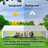 Garvee 20x40 FT Party Tent Heavy Duty Wedding Canopy with White Large Roof, Detachable Sidewalls, and 3 Storage Bags, Outdoor Party Canopy for Wedding Parties, Outdoor Events, and Camping Garvee