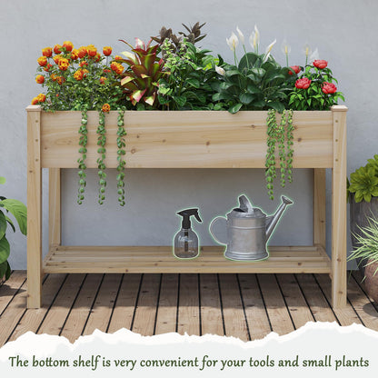 PULIJIAJU Wooden Raised Garden Bed ，Planter Box with Legs, Wooden Planter-Grow Herbs and Vegetables – Naturally Rot-Resistant - Unmatched Strength Lasts Years (HCH-M)