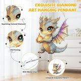 Bowetile Dragon Diamond Art Hanging Kits for Adults Kids, 5D Special Shape Diamond Painting Window Pendant Kits, Gem Art Suncatchers Painting Ornament for Home Garden Wall Decor Bowetile