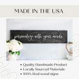 Schafer Art Studio - Framed Custom Wood Sign, Personalized Words or Text Wooden Wall Decor, Rustic Farmhouse Home Decor, Quote Sign Schafer Art Studio