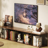 Dmevkic 2 Cube Organizer Book Shelfs DIY Variable Stackable Cube Storage Organizer for Kid Bedroom,Living Room,Small Bookshelf Black Brown Wooden Dmevkic