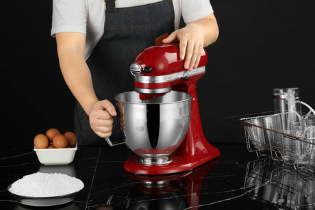 5 QT Stainless Steel Mixer Bowl Compatible With KITCHENAID TILT-HEAD STAND MIXERS 4.5-Quart (4.3 L) And 5-Quart (4.7 L) (Stainless Steel Polished) ULTICOR