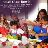 Osnell USA Ingredient Bowls for Prep, 4 oz Small Glass Bowls, Microwave and Dishwasher Safe - Glass Ramekins Mise en Place Bowls Pack of 6 Osnell USA