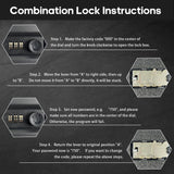 YIYITOOLS Pistol Safe, Portable Travel Gun Safe, Handgun Lock Box with Combination Lock for Home Desk Bedside Car, Black YIYITOOLS