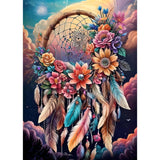 DOMROM Dream Catcher Diamond Painting Kits for Adults,Dream Catcher Full Drill Diamond Dots Painting for Beginners,Round 5D Paint with Diamonds Pictures Gem Art Painting Kits DIY Craft Kit 12x16inch DOMROM