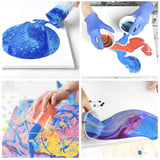 Floetrol For Acrylic Paint Pouring Kit, Flotrol Acrylic Pour Medium Additive, 16 Acrylic Pouring Paints, 20 Pixiss Wood Mixing Sticks GrandProducts Art Bundles