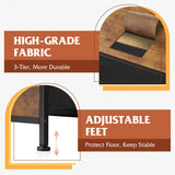 WLIVE 8 Drawer Dresser for Bedroom, Fabric Dresser with Large Storage Drawer Unit for Entryway, Chest of Drawers for Living Room, Rustic Brown WLIVE