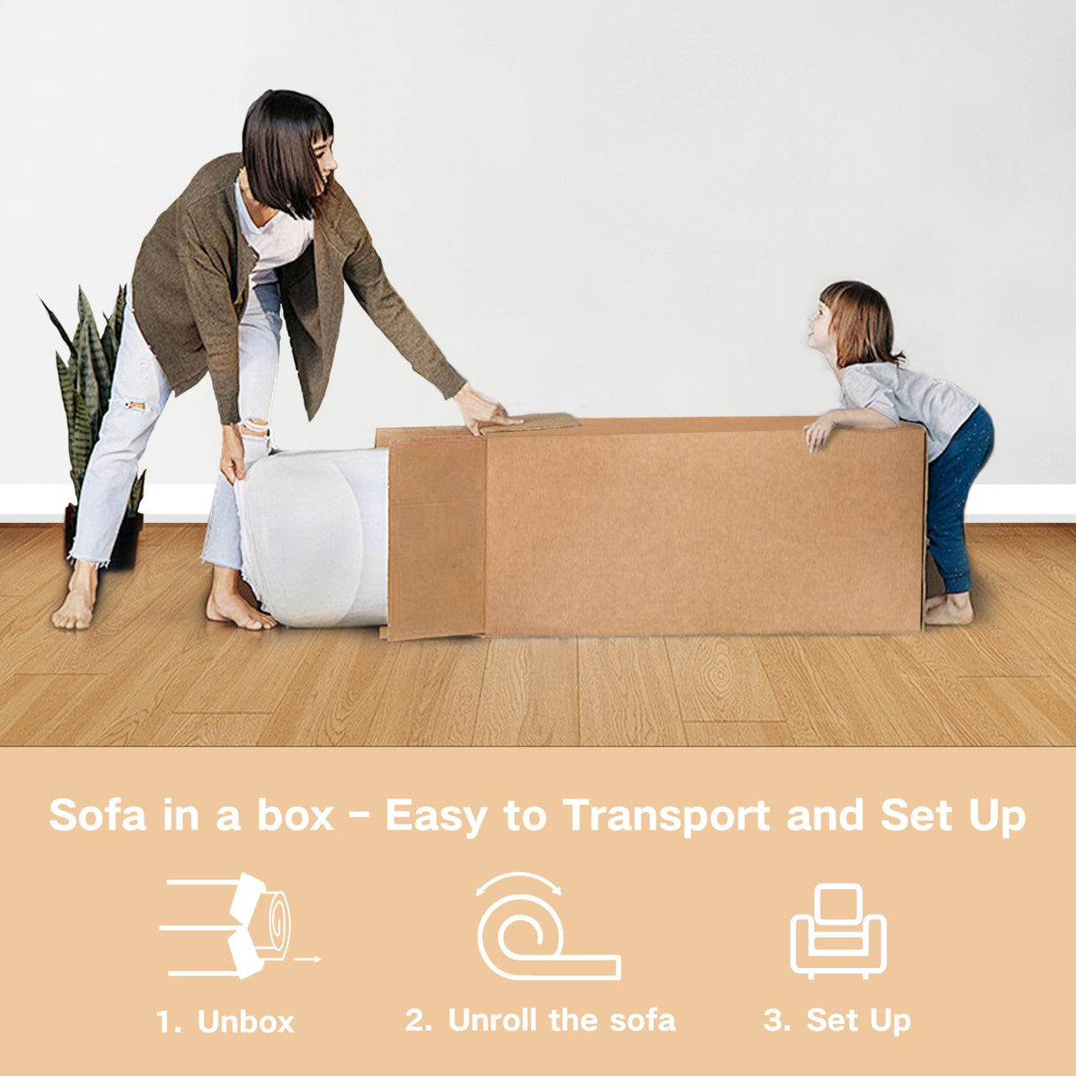 Swbvs Sofa-in-a-Box, Memory Foam 2 Seater Sofa Couch, No Installation & Easy to Move, Modern Living Room Sofa Couch with Corduroy Fabric,Small Love Seat Sofa for Bedroom Apartment Home Office,Brown Swbvs