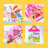 JOYIN Princess Dress-Up Reusable Sticker Book for Toddlers, 3D Sticker Books for Kids 3 4 5, Travel Essentials, Airplane Activity Toys, Crafts Gifts, Birthday Gifts JOYIN
