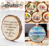 ilauke Wood Slices for Centerpieces, 4.7-5.1 Inch Unfinished Wood 10Pcs Natural Wood Slices Round Wooden Discs Wood Circles, Wedding Decorations, Christmas Ornaments, DIY Crafts Paintings ilauke