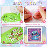 KOJEFCV Cartoon Diamond Art Painting Kits for Kids with Frame, Cartoon Diamond Art for Kids Ages 4-8-12, Easy Gem Kit Kid with Beautiful Package for Gift Home Wall Decor (7x7inch) KOJEFCV