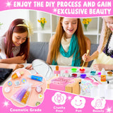 WhizToys 74 PCS Lip Gloss Making Kit, DIY Make Your Own Lip Gloss Kit Beginner,Fun Craft Set for Girls Kids Teens Women, Birthday Gifts Set for Girl,Woman WhizToys