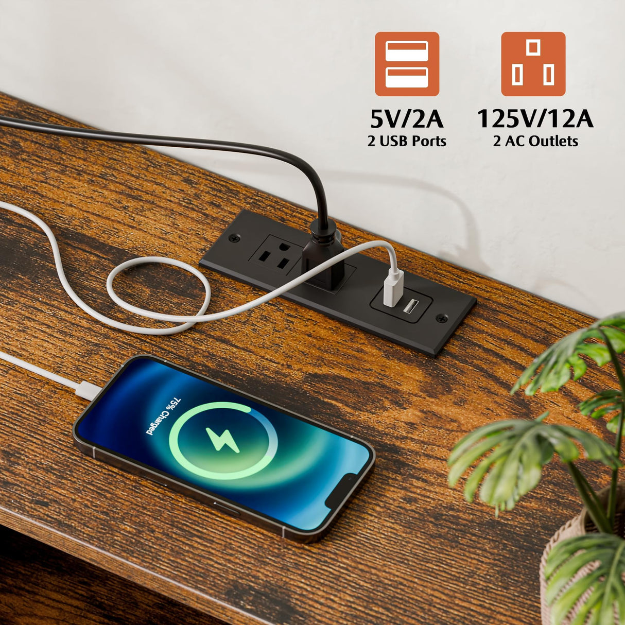 YaFiti Dresser for Bedroom with 8 Drawers, Dresser TV Stand with LED Lights, Fabric Chest of Drawers with Side Pocket for Living Room, Entryway, Bedroom Furniture (Rustic Brown) YaFiti