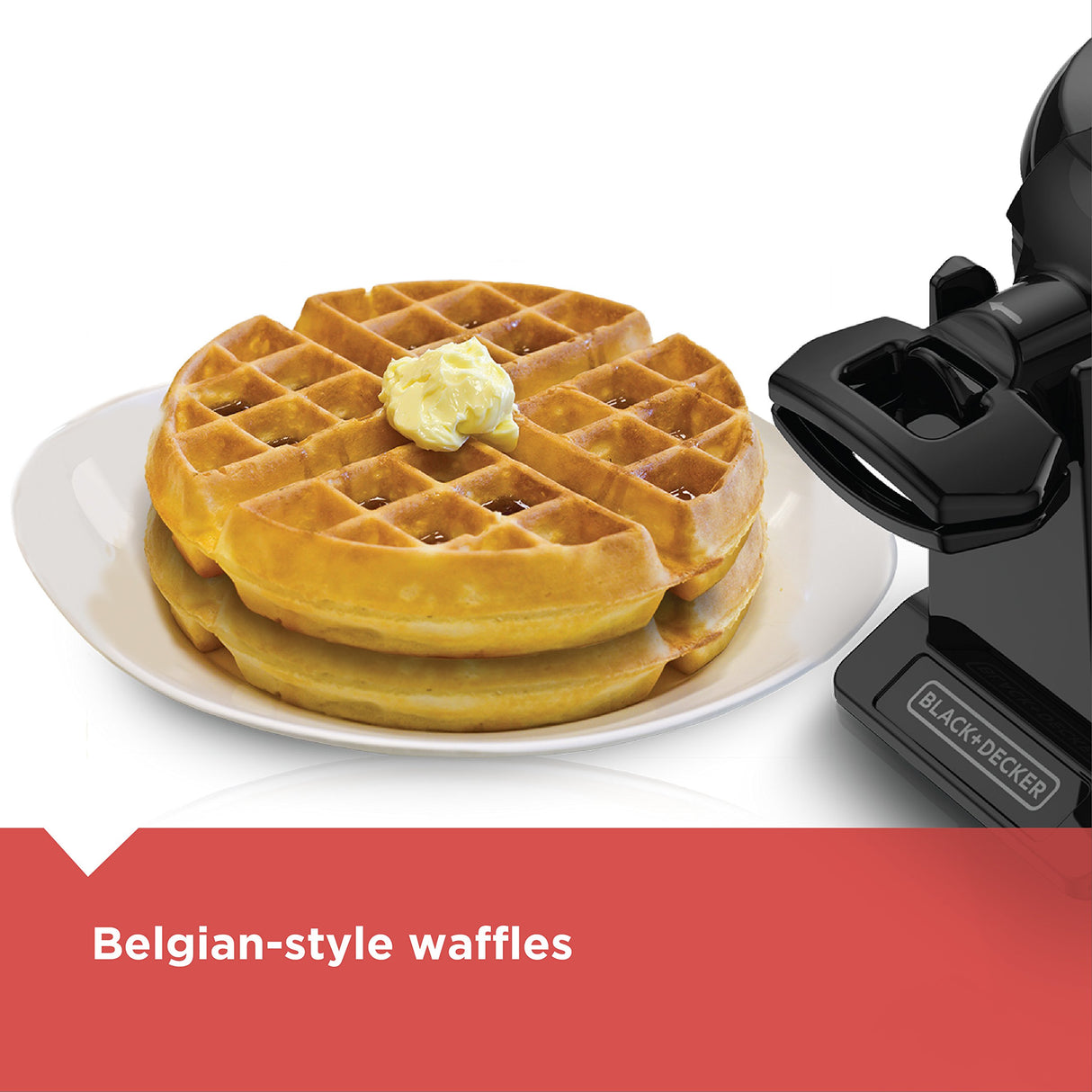 BLACK+DECKER Rotating Waffle Maker, Black, WMD200B BLACK+DECKER