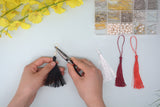 Makhry 100 Pieces Bookmark Tassels 13cm/5 Inch Colorful Silky Tassels with Loop Handmade Tassels for Crafts Jewelry Making DIY Art Projects School Supply 10 Colors（(Mixed 2 Dark) Makhry