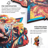 Wooden Puzzles for Adults - 200 Pieces Dog Unique Shaped Wooden Jigsaw Puzzles for Adults, Medium Size 10'' x 10.5'' Adult Wood Puzzles for Family Friend Game Offito