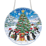 Yomiie Christmas Tree Sun Catcher Window Hanging - DIY Double Sided Diamond Painting Pendant Kit, Acrylic Diamonds Art Ornament for Front Door Sign & Indoor/Outdoor Garden Christmas Decor(8x8 inch) Yomiie