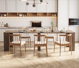 Maotifeys Rustic Wood Extendable Dining Room Table 118" Large Expandable Dining Tables for 6 8 10 12 People Industrial Transformer Kitchen Table Space Saving for Family Gathering (Oak) Maotifeys