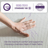 NapQueen 10 Inch Queen Size Mattress, Bamboo Charcoal Memory Foam Mattress, Bed in a Box, White NapQueen