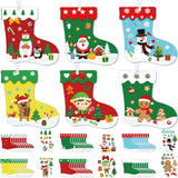48 Pcs Christmas Craft Kits for Kids Christmas Stockings Christmas Tree Stockings Ornaments Kit Make Your Own Christmas Craft DIY Stockings Cutouts for Holiday Farmhouse Decor Handcraft Supplies Containlol
