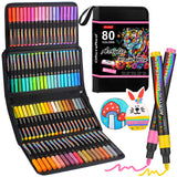 Oficrafted 80 Colors Acrylic Paint Pens, Premium Acrylic Paint Markers, Paint Pens & Paint Markers for Wood, Canvas, Rock Painting, Stone Surfaces,DIY Crafts Making Oficrafted
